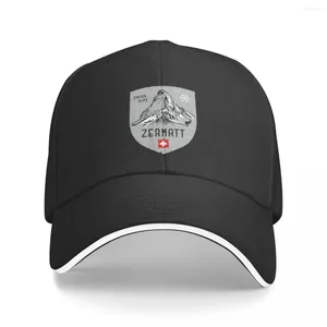 Berets ZermAntain Switzerland Emblem Unisex Caps Trucker Baseball Cap Snapback Настраиваемые полихроматические шляпы
