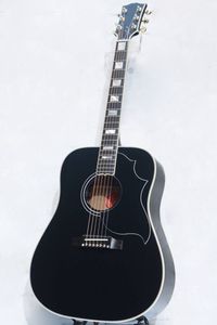 Feito de Hummingbird Custom Ebony Acoustic Guitar