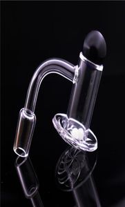 Newest US Grade Full Weld 20mm OD Beveled Edge Quartz Banger 90 Degrees Blender Nails with glass carb cap ball and terp pear1997054