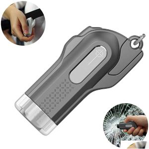 Emergency Hammer New 2-In-1 Car Window Breaker Seatbelt Cutter Keychain Escape Tool Glass Motive Life Safety Tools Kit Drop Delivery A Otlys