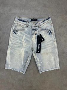 Lila varumärkesdesigner shorts mens jeans hip hop lila skjorta knä lenght jean lila jeans kort hög kvalitet shorts lila märke kort denim regelbunden 976