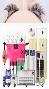 16 Pcs False Eyelash Extension Tools Set Makeup Tools Kits Professional Individual Eye Lashes Grafting Kit Set Bag7775445