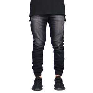 Mens Jeans High Street Hip Hop Pants Slim Feet Jeans 3 Color Black Large Size Asian Size 29-38 183q