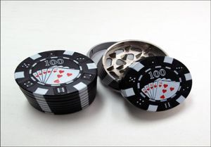 Çinko alaşım poker çip bitki öğütücü 1756 mini poker çip stili 3 parçalı otpiketobacco öğütücü poker bitki duman sigara 1234512