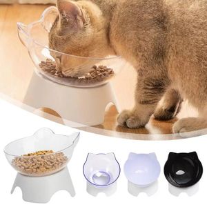 nonslip cat bowl pet water food dog bowls pet bowls with tinlination stand cats feeder給餌ボウル子猫用品240429