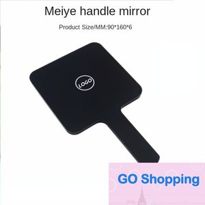 Quality Online Celebrity Mirror Makeup Mirror Hairdressing Mirror Dental for Beauty Salons Hand-Hold Mirror Generous Small Square Simple