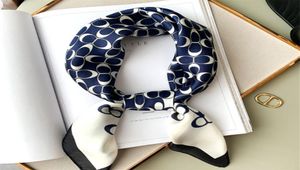 The spring and autumn new 70 small square towel women fashion moon pattern art decoration scarf hair tie bag with scarf4516638