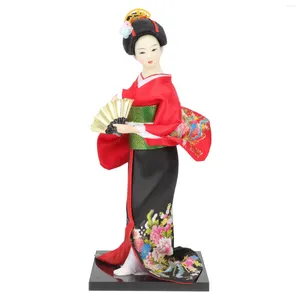 装飾的な置物着物日本人芸者マニュアルテーブルテーブルトップ飾りスタイル装飾ドールズウッドホームガール図形