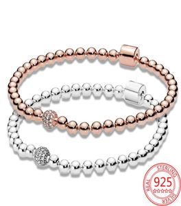 new popular 925 sterling silver bracelet rose gold barrel bunny bracelet classic p womens jewelry fashion accessories gift8806060
