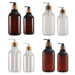 Lagringsflaskor Återanvändbar pumpflaska PET -cylinder Släkt för kroppstvätt El