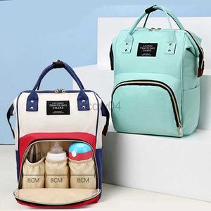 Bolsas de fraldas de grande capacidade de lona bolsa de mamãe multifuncional isolamento térmico Bolsa de armazenamento Moda Bolsa de Moda D240429