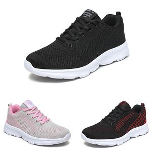 Kostenlose Versand Männer Frauen Running Schuhe niedrig atmungsaktive Anti-Rutsch-Komfort Black Pink Red Herren Trainer Sport Sneakers Gai