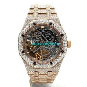 Luxury Watches APS Factory Audemar Pigue Royal Oak 37mm 18k Rosegold Custom Diamonds 15467or.oo.1256or.01 ST4E