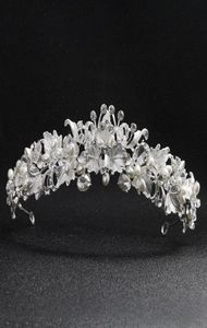 A mais nova liga de strass de flor bonita e coroas acessórios de cabelo de casamento para mulheres para mulheres JCI0751988610