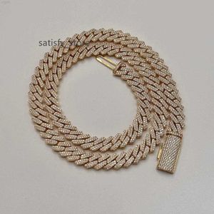 Master Rocks Hip Hop Cuban Necklace 10mm 925 Sterling Silver Iced Out Moissanite Cuban Link Chain