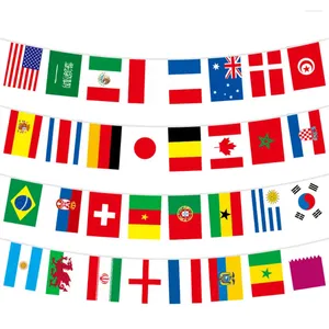 Party Decoration Flag String Football Cup Banner länder bunting flaggor Internationella emblem världen för rummet tonårsfotboll tema leveranser