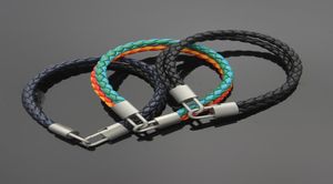 New Arrival Men039s Genuine Hand Lock Jewelry Bracelet Vintage Handmade Braided Leather Magnetic Clasp9263582