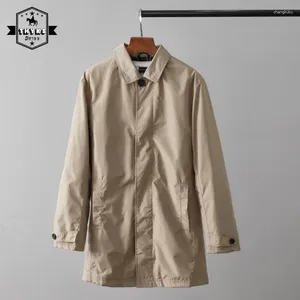 Męskie okopy płaszcze wiatroodporne środkowa długość ciepła płaszcz japoński w stylu prosty wodoodporny płaszcz męski kurtki biznesowe