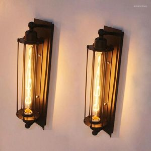 Wall Lamp Industrial Vintage Bra Iron Loft Lamps Bedroom Corridor Aisle Warehouse Restaurant Pub Sconce