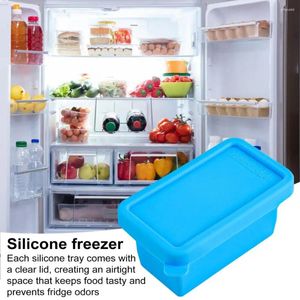 Baking Moulds Food-grade Silicone Tray Freezing With Lid For Soup Sauce Storage Easy Release Storing Meal