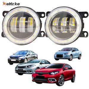 Eemrke LED FOG Lights Montbly 30W/ 40W para Renault Fluence L30 Samsung Sm3 com lente de linha de corte transparente Angel Eyes Drl Car PTF