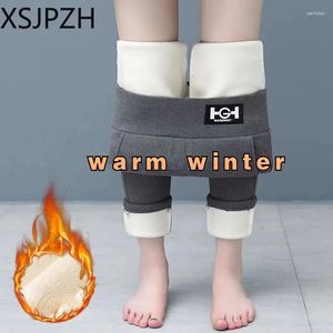 Frauenhose Schwarz warm warmer Winter dicker dicker Samt Wolle Fleece Girls Leggings Frauen Hosen Lämmerungskaschmir Damen Damen