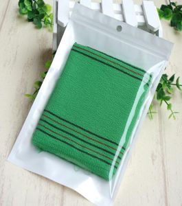 Italien Korea Home Exfoliating Shower Handduk Body Scrub Cloth Magic Peeling Handduk Långt tvättduk Handduk3908909