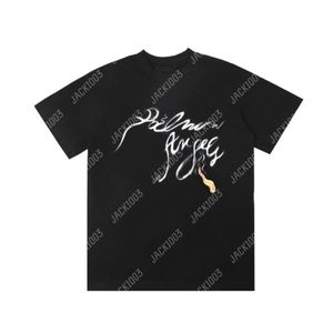 Palm PA Tops Smoke Logo Summer Loose Luxe Tees Unisex Couple T Shirts Retro Streetwear Oversized T-shirt Angels 2276 KAA