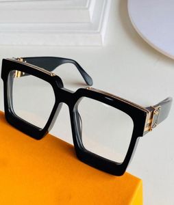 Millionaire L 1165 Designer Glassses Suns VoMeless Classic Mens Pure Black ou com moldura de arame de ouro Lens transparente High Qualit7768980