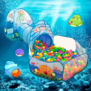 Tende e rifugi 3 in 1 Bambini Ball Pool Ballon Ballon Ploypen Portable Kids Tent Pit Crawling Tunnel Kid Playground Yard Rooom regalo