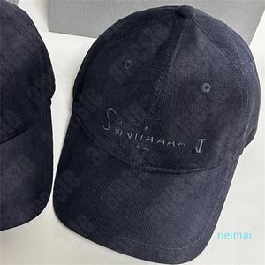 Designer Baseball Hat Hat Corduroy Ball Cap for Men Women Sun Protection Snap Back De volta