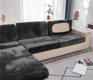 Nowy FUNIUTE Protector Velvet Gruba Sofa Poduszka Pokrywa Sofa Protektor Fotelik Poduszka Składka Elastyczna stała Kolor LJ2012161587304