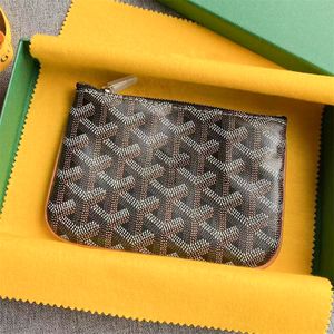 Luksusowy projektant ssenats portfel Moneta tożsamość damska karta identyfikacyjna mody z torebkami pudełkowymi posiadacz karty męskiej prawdziwe skórzane portfele zamek zamka