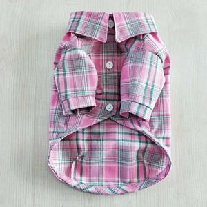 Summer Dog Shirt Plaid Coat Puppy Clothing Small Dog Costumes Apparel Yorkshire Pomeranian Poodle Bichon Schnauzer Pet Clothes 240429