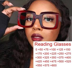 Solglasögon Fashion Square Blue Light Reading Glasses Kvinnor Män Luxury Designer Receptbelagda glasögonramar med Dioptrar 175 27035409