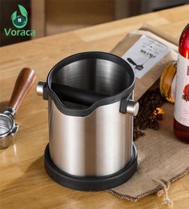 Paslanmaz çelik kahve vuruş kutusu 1800ml espresso öğütme konteyneri anti kayma kahve öğütme çöp kutusu atık çöp kutusu çıkarılabilir vuruş T5044567