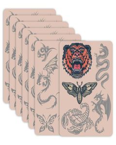 3pc Prestencil Silicone Practice Skin Small Tattoo Latex Pad con design animale per ombreggiatura per principianti o pratica di linea8300493