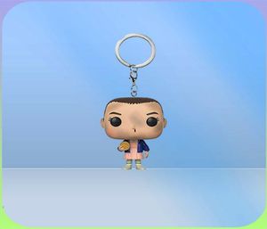 Key Rings pops anime stranger things 4 eleven dustin Demogorgon figure keychain keyring for women men trinket keyfob car key bag p9458386