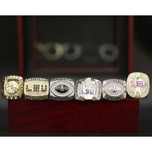 Pierścienie zespołowe 6 Pierścień Zestaw Louisiana University League NCAA LSU Ring