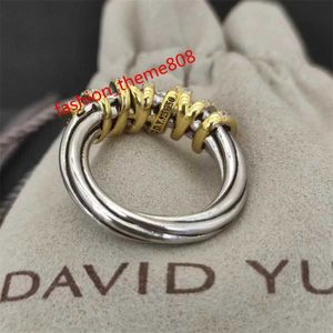Twisted DY Vintage Band Designer Wedding Rings for Women Men Gift Diamonds Sterling Sier Fashion 14k Gold Plating Engagement Dy Ring Jewelry