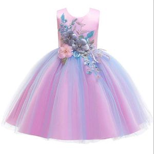 Abiti da ragazza Princess Girls Flower Party Dress Bambini Eleganti abiti da ballo per tuto Abiti da ballo Vestitidos Costume COSTUTTO CHIEDO