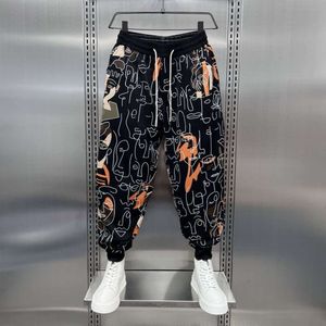 Spring Summer jog New Trend Printed Harlan Men's Floral Loose Casual mens joggers pants Thin and Versatile Leggings