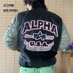 AH138 ROCK CAN ROLL US AIR FORCE FLIGHT PILOT本物のヤギの革のライダージャケット家族の子供服親息子ドレス240428