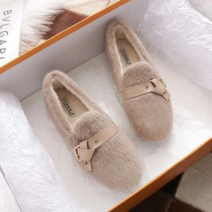 Casual Shoes Women's Platform Slip-On Female Footwear Round Toe Loafers With Fur Shallow Mouth Sneaker Modis COGS MOCCASIN SLIP