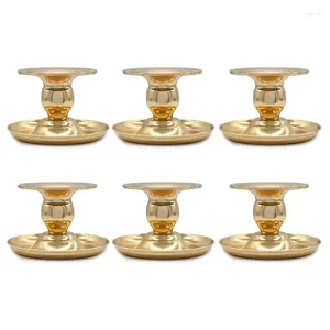 Mum Tutucular AF88 -6 Altın Konik Sütun Şamdan Tutucu Tutucu Ev Dekorasyonu/Yıldönümü Hediyeleri