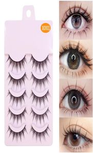 FALSE CYLASHES MANGA Lashes 2022 EST 5 Pares Wispy Cosplay Anime Coreano PackFalse Falsefalse2837136