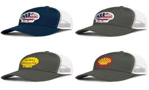 Shell bensin bensinstation logotypen mens och kvinnor justerbar lastbilsmeshcap golf cool personlig stilig baseballhats bensin ame2215971