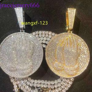 Necklaces Custom Sier Full Moissanite Creative Design Men Cuban Big Charm Necklace Pendant 240302