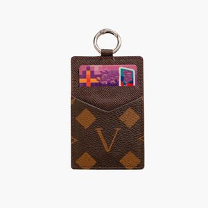 Ny nyckelringar Luxury Designer V Printed Card Bag Clip Tracker Portable Multifunktionellt universellt kortfodral för män och kvinnor