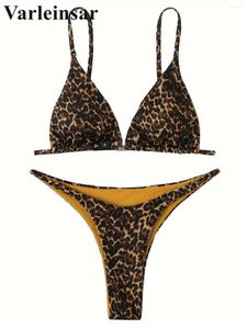 MEDIA DE MUNDA FUNHS XS - L Sexy Leopard Brasilian Biquíni Mulheres Meninas Femininas Tunha de Tuote de duas peças Bather acolchoado Tarão de banho Swim V1149SW